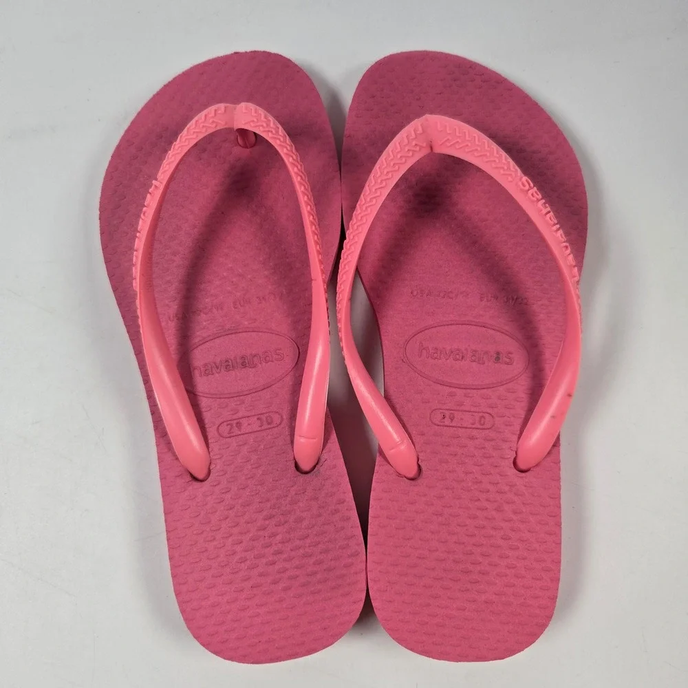 Havaianas Flip Flops Kids 13C/1Y Pink Slim Sandals Beach Summer Shoes